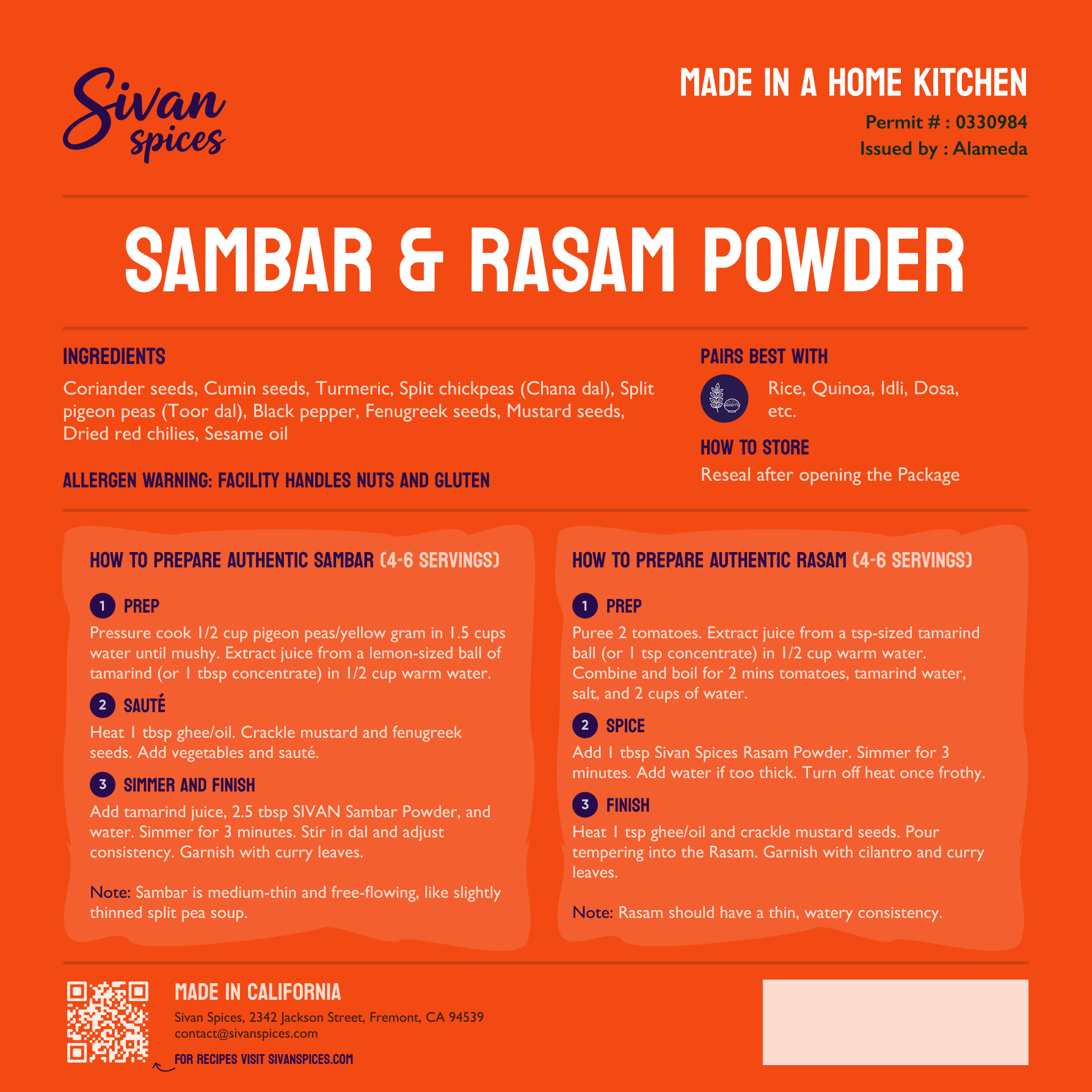 Rasam & Sambar Powder
