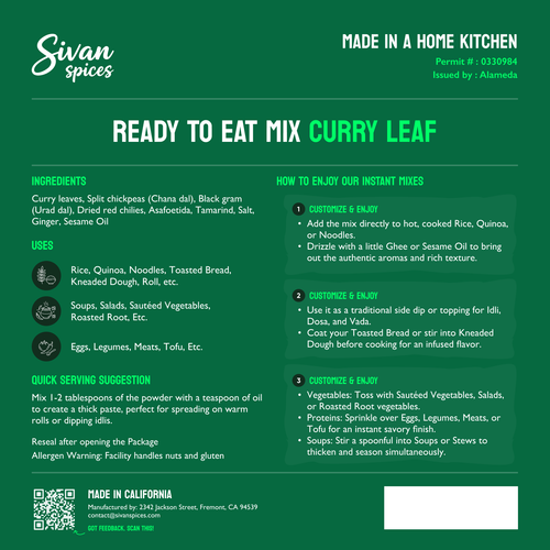 Curry Leaf Instant Mix